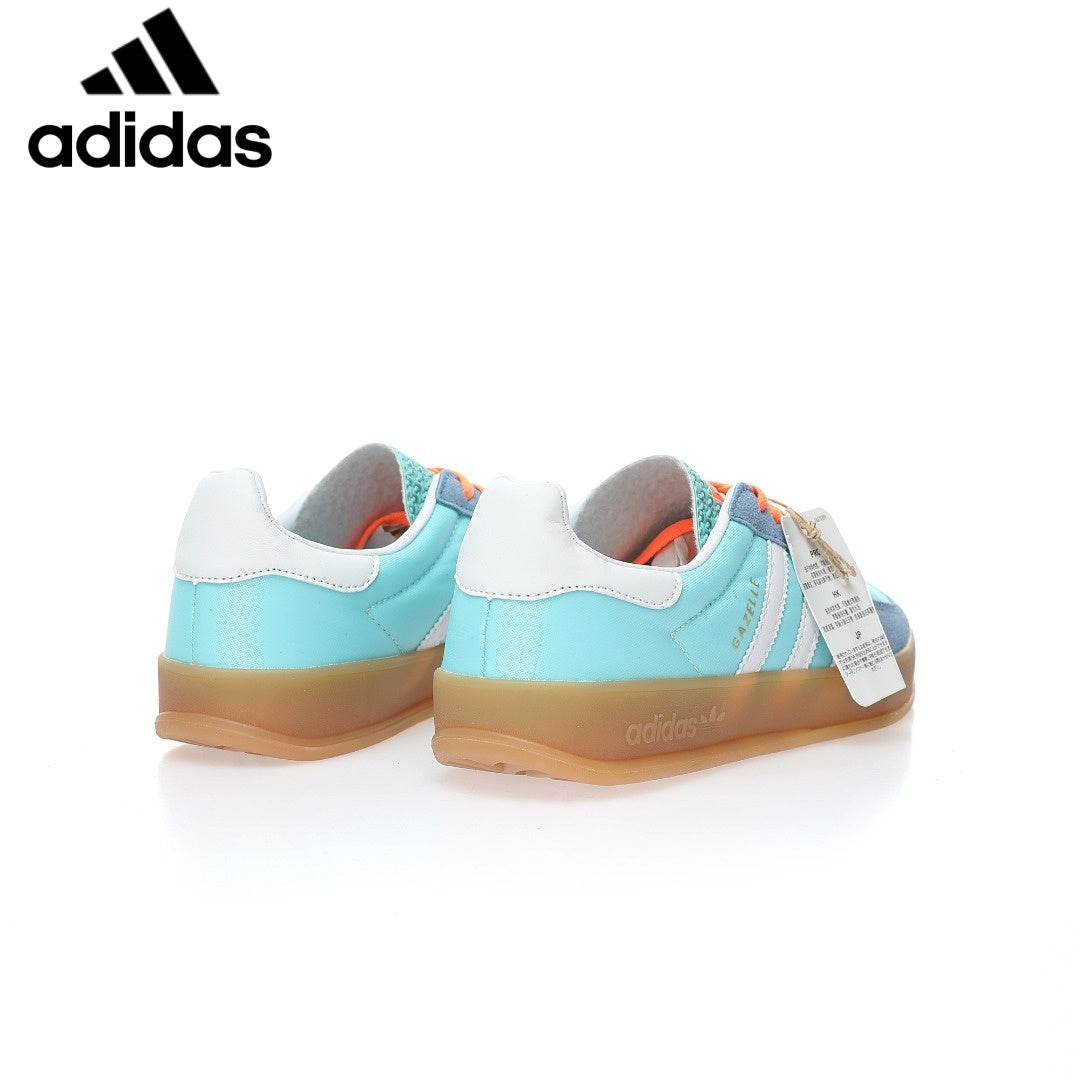 adidas Gazelle Indoor "Cyan Blue White Orange"Adidas Women's Shoe Sale / Men's Shoe Sale