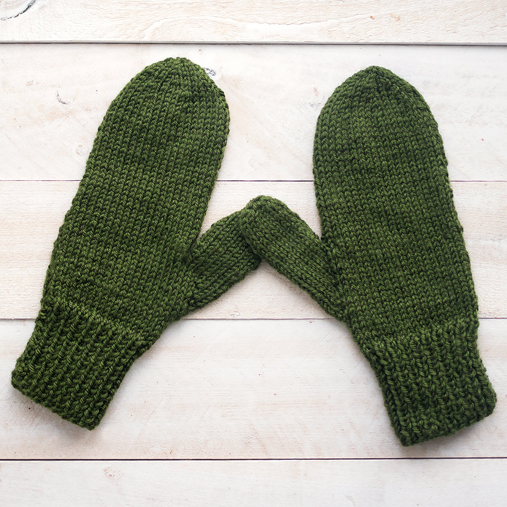 Flat Knit Mittens
