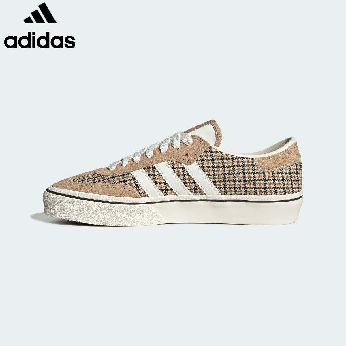 adidas Originals Samba Platform Women's Sneakers – Beige Houndstooth / Off White