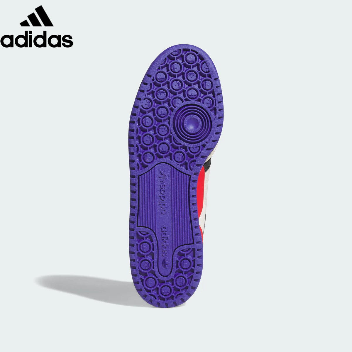 adidas Originals Forum Low Men's Sneakers – Black / Purple / Red with White Stripes