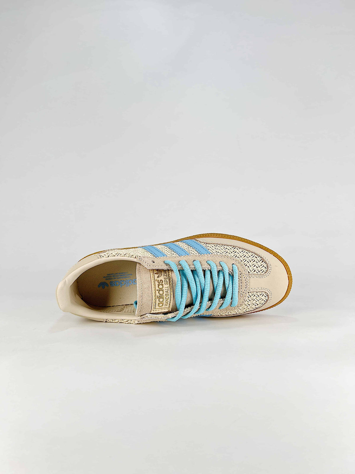 Adidas Originals Handball Spezial "Beige Light Blue Gum" Sneakers-Adidas Women's Shoe Sale / Men's Shoe Sale