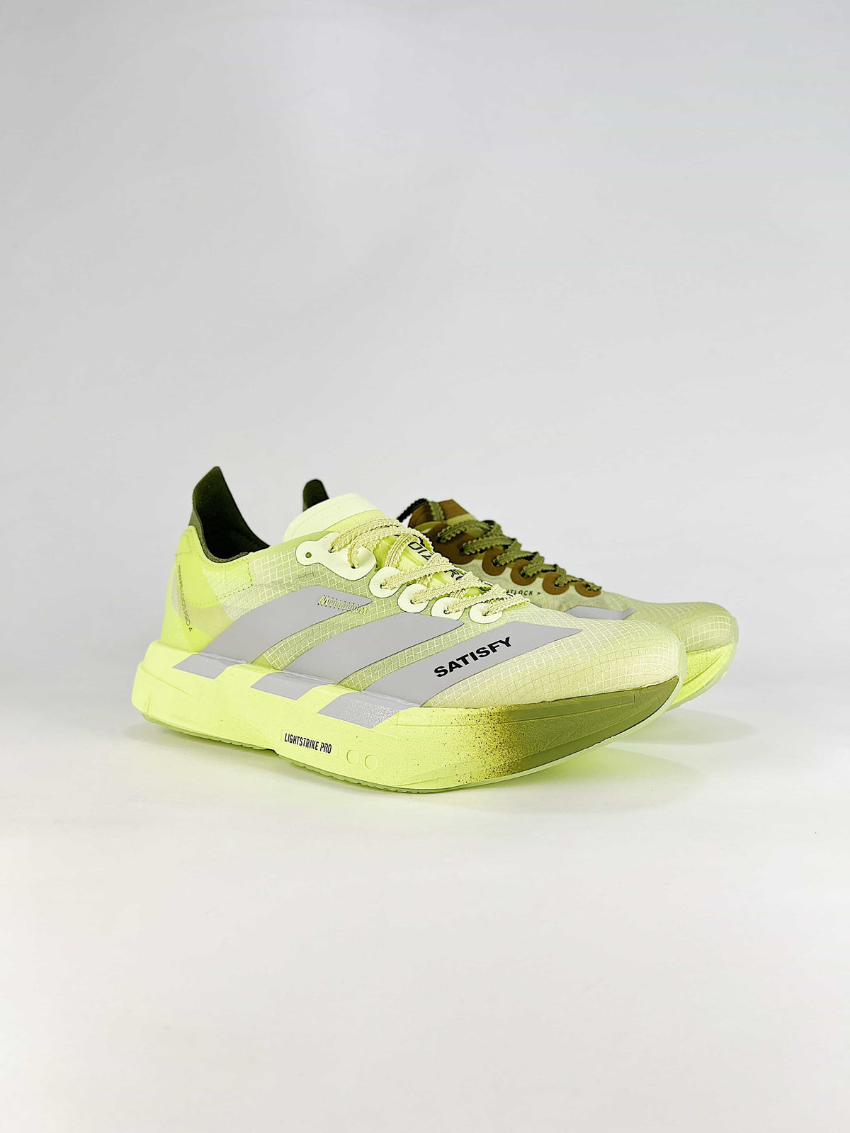 adidas Adizero Adios Pro 4 x Satisfy "Olive Lime"-Classic sneakers,Adidas Women's Shoe Sale / Men's Shoe Sale
