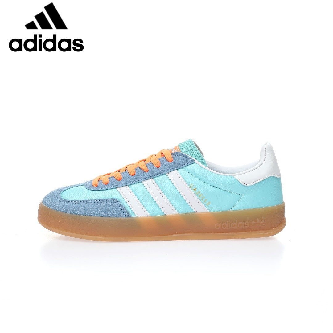 adidas Gazelle Indoor "Cyan Blue White Orange"Adidas Women's Shoe Sale / Men's Shoe Sale