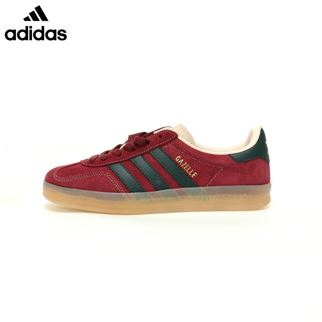 adidas Gazelle Indoor "Burgundy Green"ShoesClassic sneakers，Adidas Women's Shoe Sale / Men's Shoe Sale