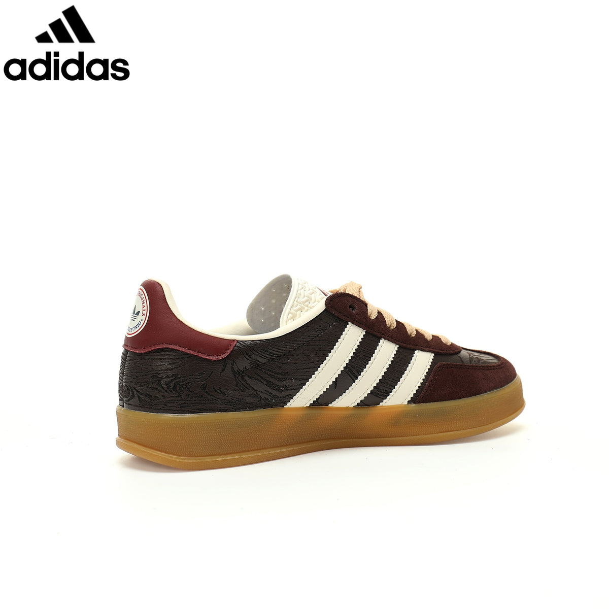 adidas Originals Gazelle Indoor Shoes "Dark Brown / Off White / Burgundy"ShoesClassic sneakers，Adidas Women's Shoe Sale / Men's Shoe Sale