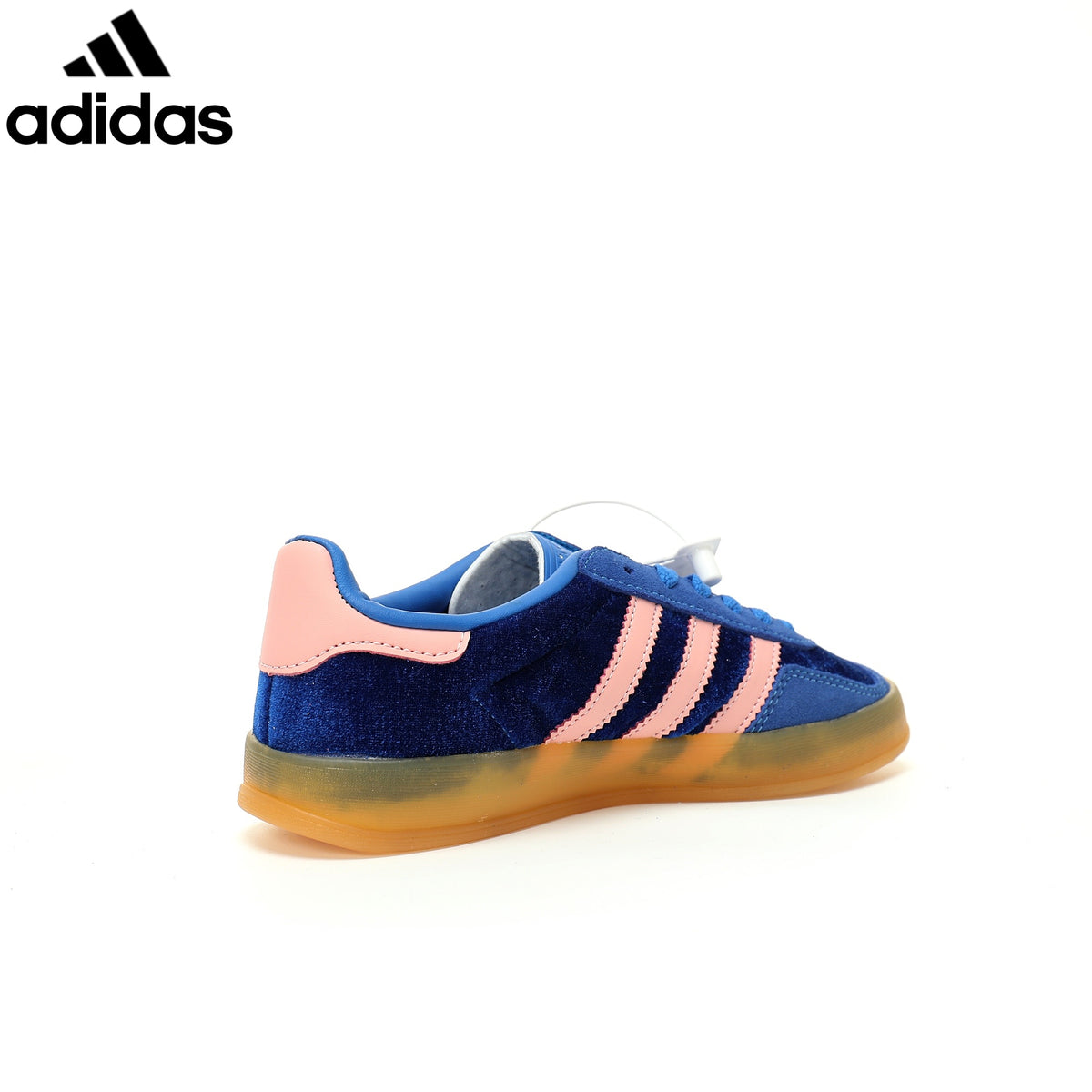 adidas Originals Gazelle Indoor W Shoes "Blue Semi / Pink Spark / Gum"Classic sneakers，Adidas Women's Shoe Sale / Men's Shoe Sale