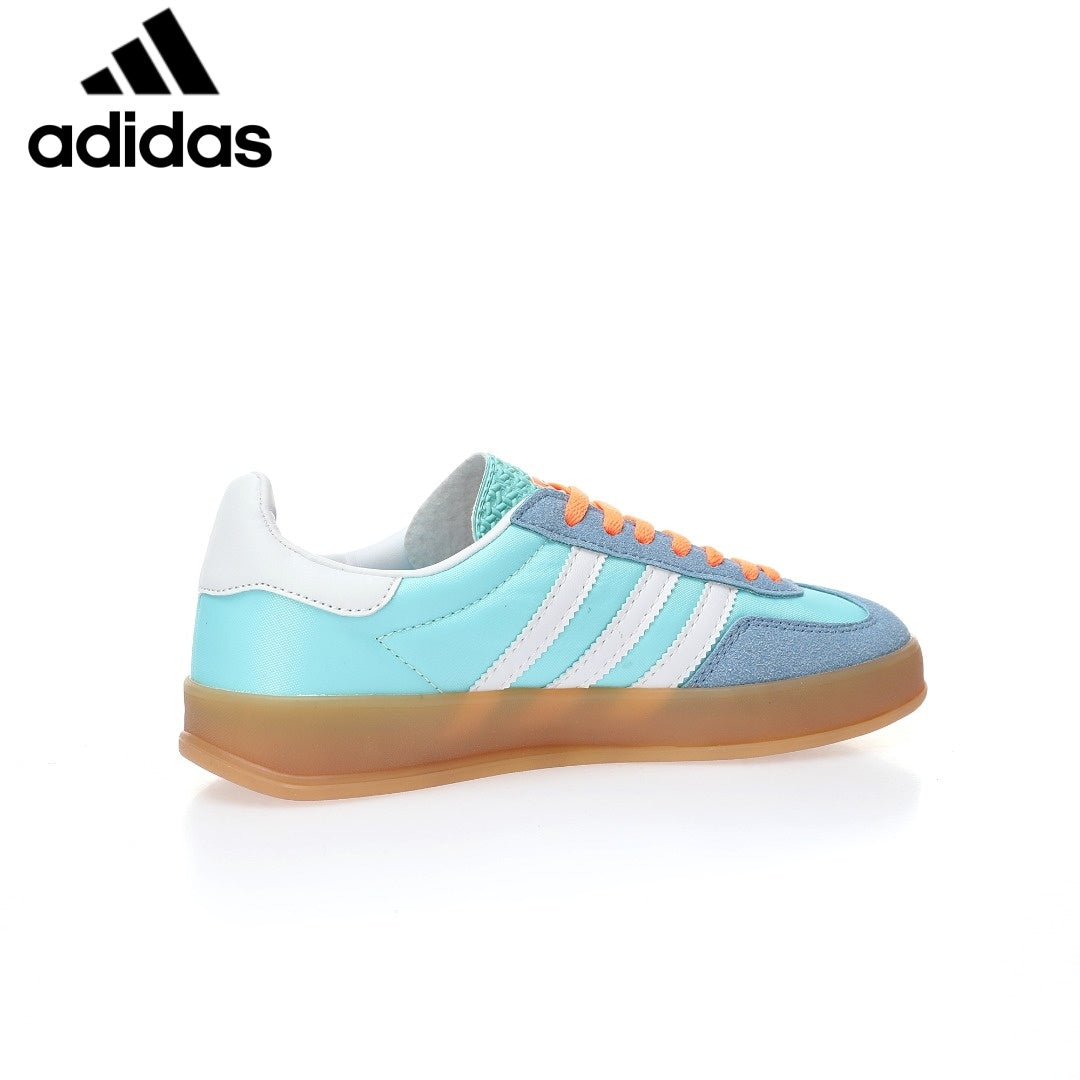 adidas Gazelle Indoor "Cyan Blue White Orange"Adidas Women's Shoe Sale / Men's Shoe Sale