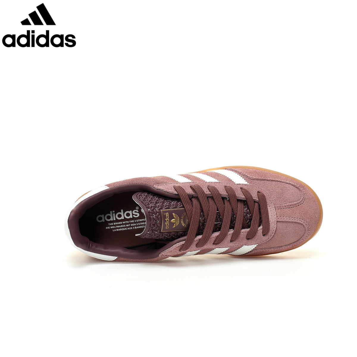 adidas Originals Gazelle Indoor W Shoes "Shadow Fig / Cloud White / Gum"Classic sneakers，Adidas Women's Shoe Sale / Men's Shoe Sale
