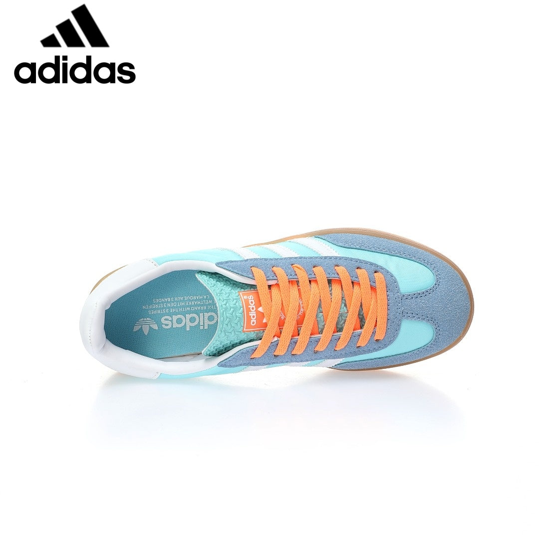 adidas Gazelle Indoor "Cyan Blue White Orange"Adidas Women's Shoe Sale / Men's Shoe Sale