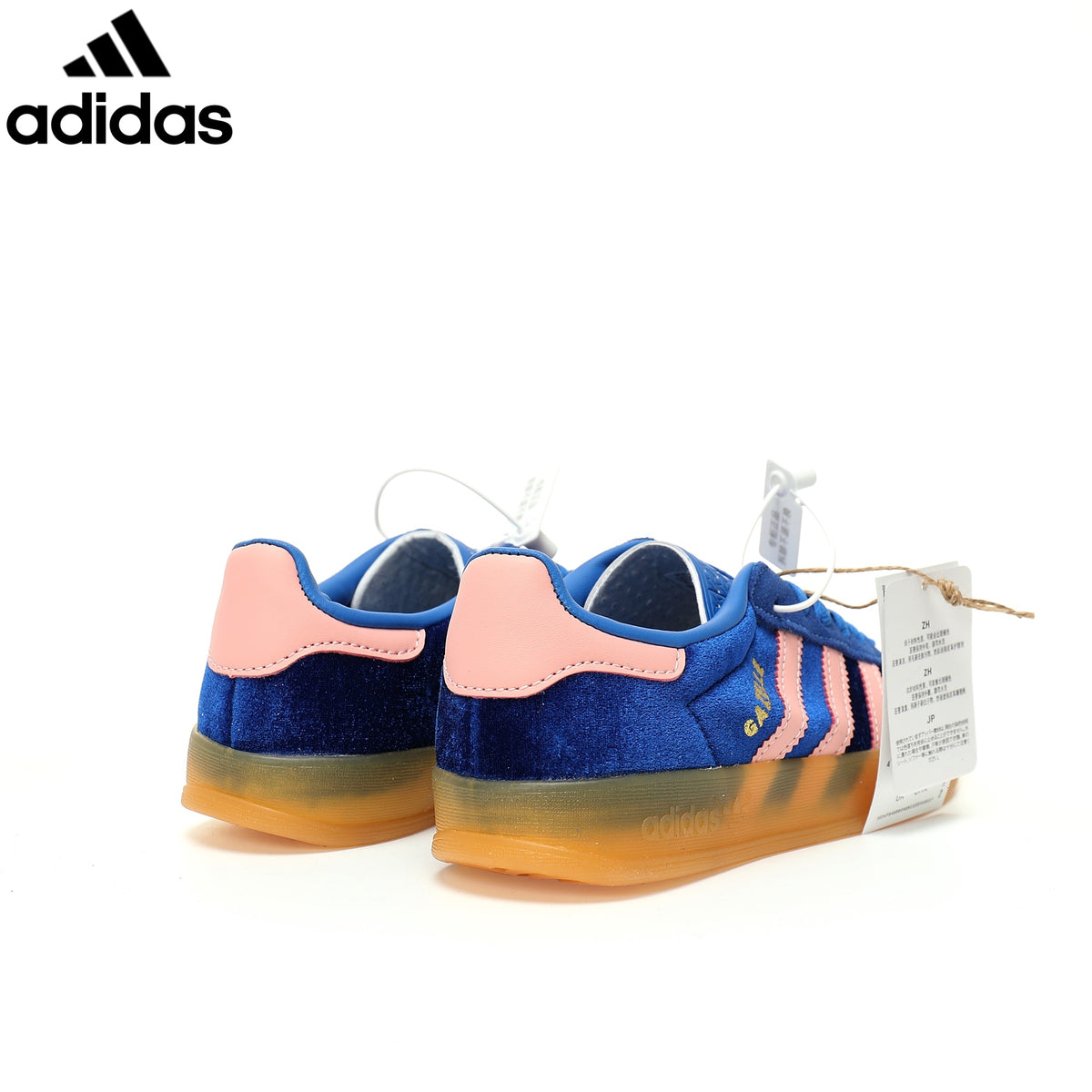 adidas Originals Gazelle Indoor W Shoes "Blue Semi / Pink Spark / Gum"Classic sneakers，Adidas Women's Shoe Sale / Men's Shoe Sale
