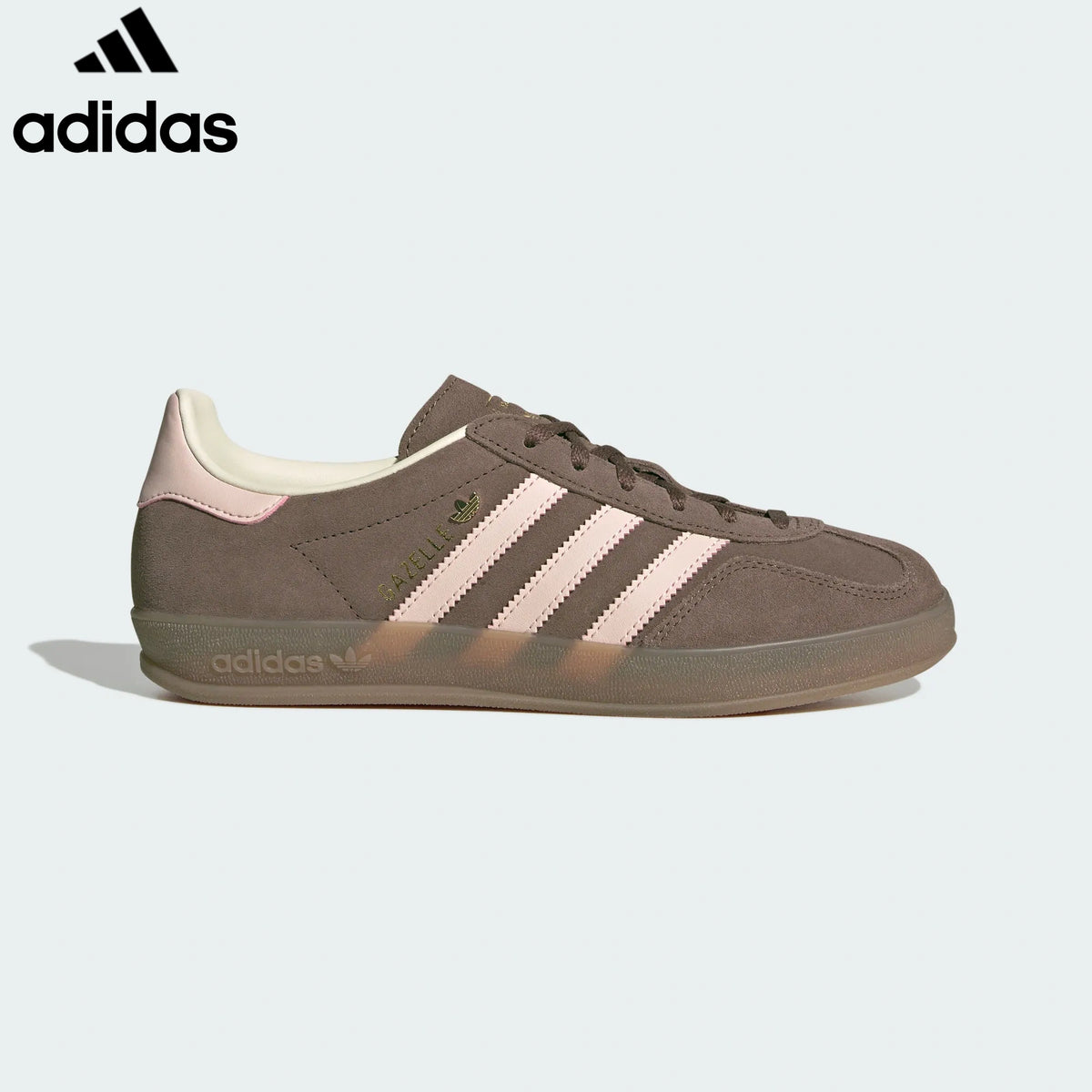 adidas Originals Gazelle Indoor Shoes "Dark Brown / Light Pink"ShoesClassic sneakers，Adidas Women's Shoe Sale / Men's Shoe Sale