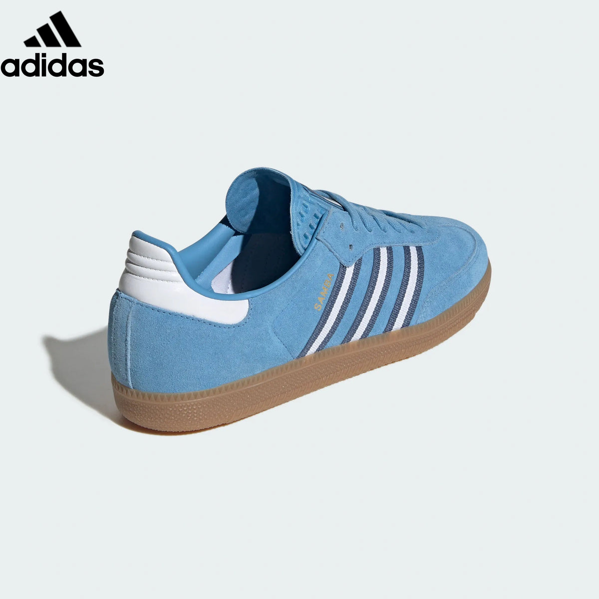adidas Originals Samba OG Shoes "Light Blue / Crew Blue / Gum"Classic sneakers，Adidas Women's Shoe Sale / Men's Shoe Sale