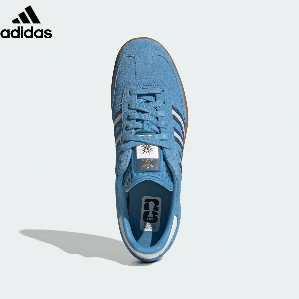 adidas Originals Samba OG Shoes "Light Blue / Crew Blue / Gum"Classic sneakers，Adidas Women's Shoe Sale / Men's Shoe Sale