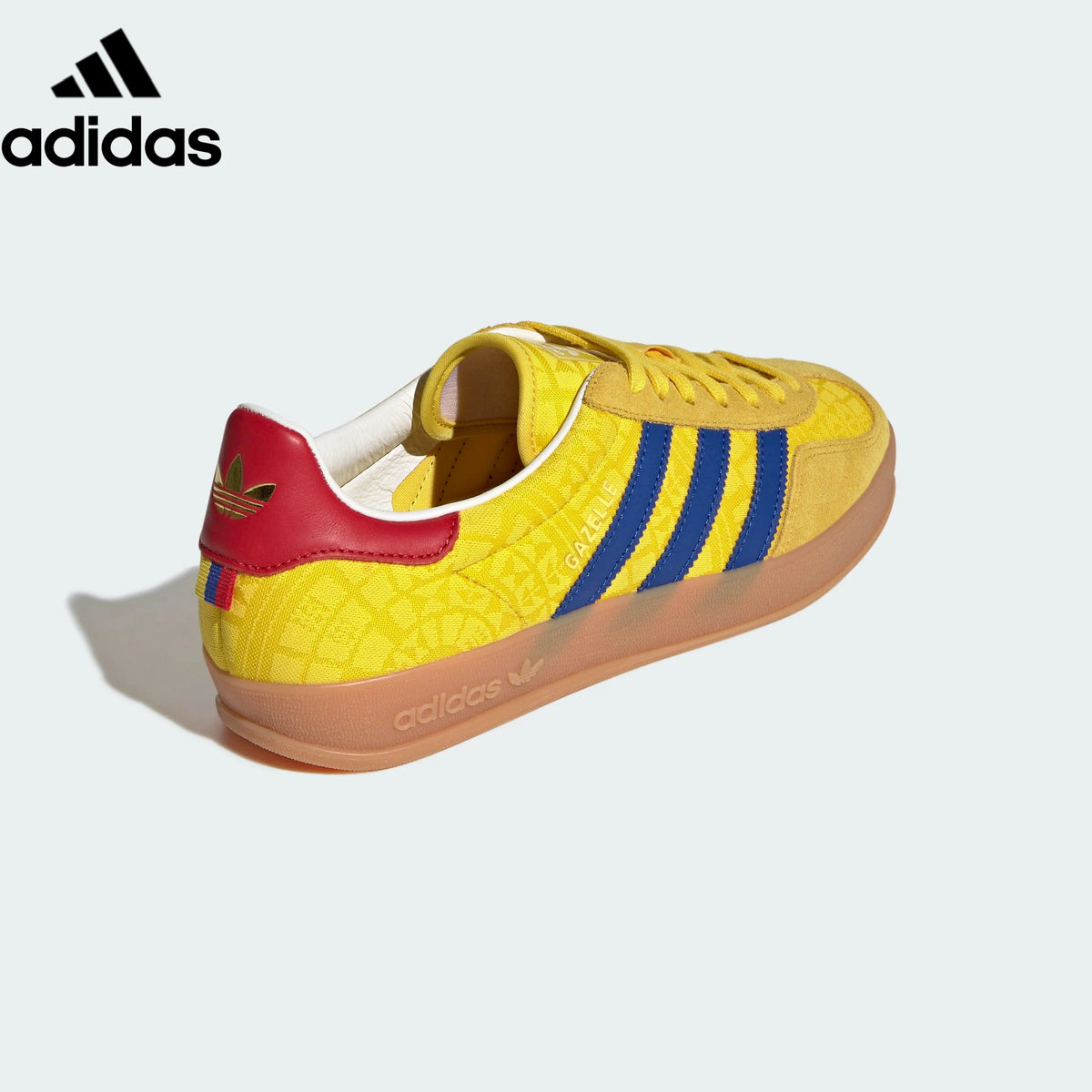 adidas Originals Gazelle Indoor Shoes "Bright Yellow / Royal Blue / Red"ShoesClassic sneakers，Adidas Women's Shoe Sale / Men's Shoe Sale