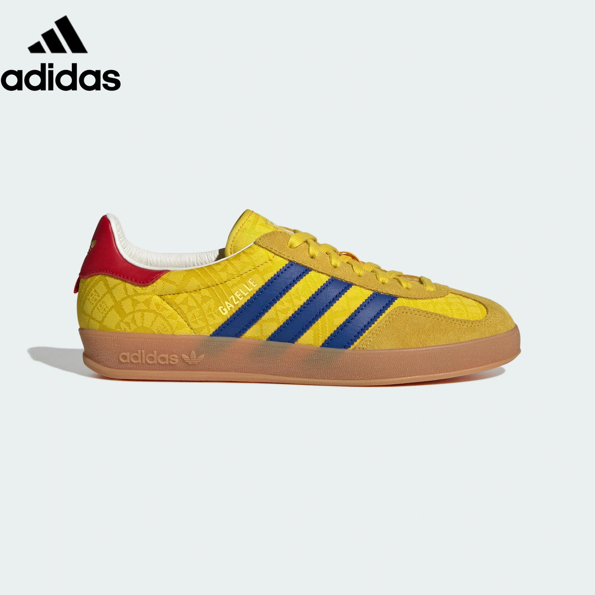 adidas Originals Gazelle Indoor Shoes "Bright Yellow / Royal Blue / Red"ShoesClassic sneakers，Adidas Women's Shoe Sale / Men's Shoe Sale