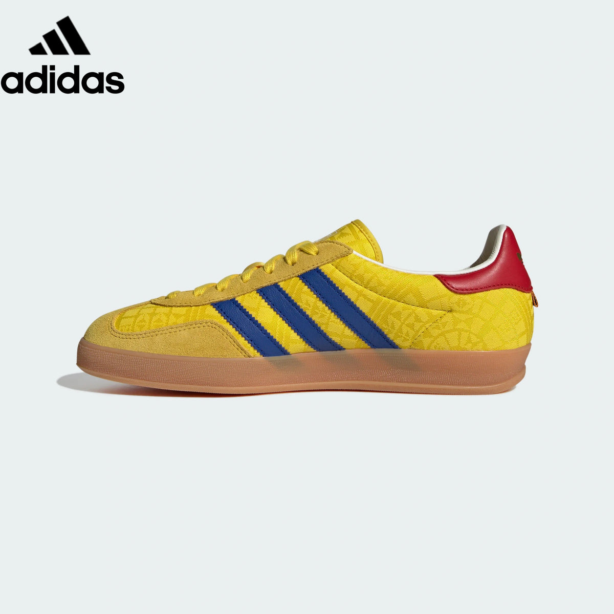 adidas Originals Gazelle Indoor Shoes "Bright Yellow / Royal Blue / Red"ShoesClassic sneakers，Adidas Women's Shoe Sale / Men's Shoe Sale