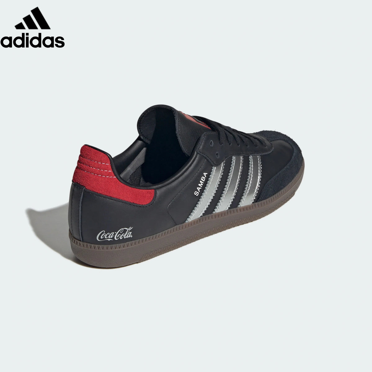 adidas Originals Samba OG Shoes "Core Black / Better Scarlet / Silver Metallic"Classic sneakers，Adidas Women's Shoe Sale / Men's Shoe Sale