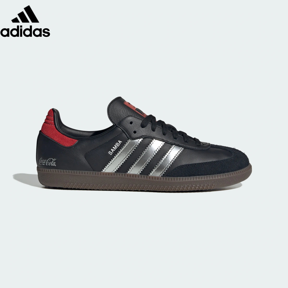 adidas Originals Samba OG Shoes "Core Black / Better Scarlet / Silver Metallic"Classic sneakers，Adidas Women's Shoe Sale / Men's Shoe Sale