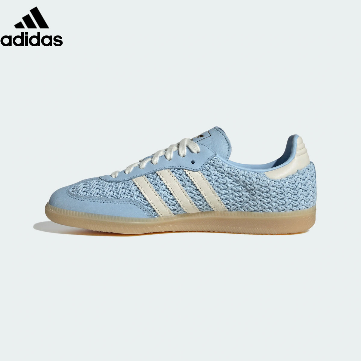adidas Originals Samba OG Shoes "Clear Sky / Off White / Gum"Classic sneakers，Adidas Women's Shoe Sale / Men's Shoe Sale