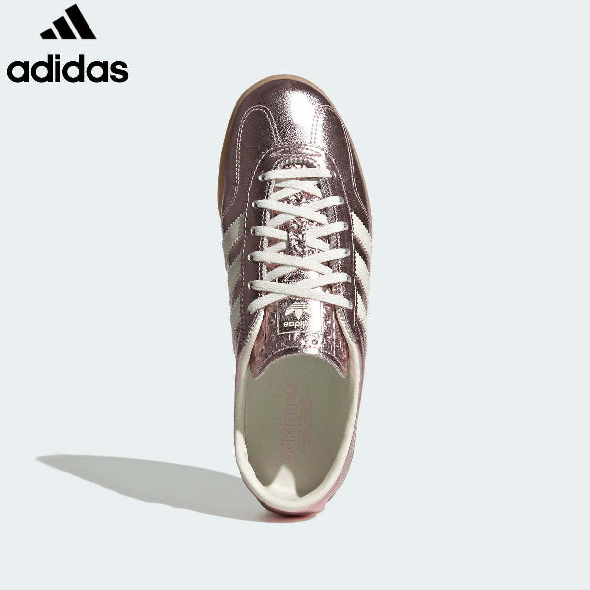 adidas Originals Gazelle Indoor Shoes "Metallic Pink / Off White"ShoesClassic sneakers，Adidas Women's Shoe Sale / Men's Shoe Sale