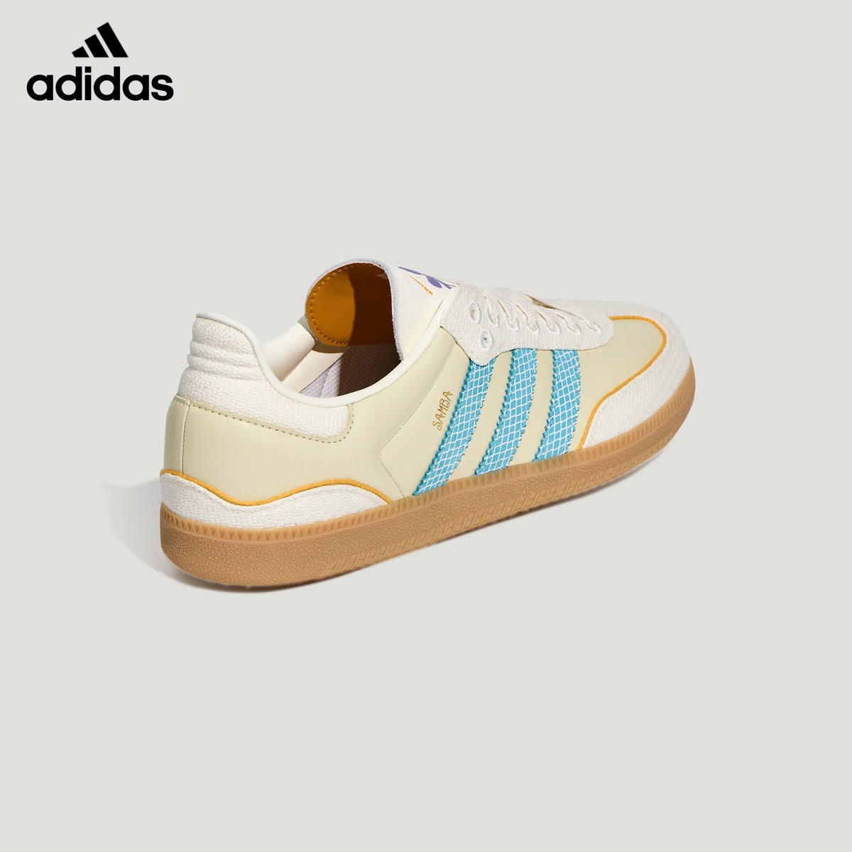 adidas Originals Samba OG Shoes "Sandy Beige / Semi Blue Burst / Off White"Classic sneakers，Adidas Women's Shoe Sale / Men's Shoe Sale