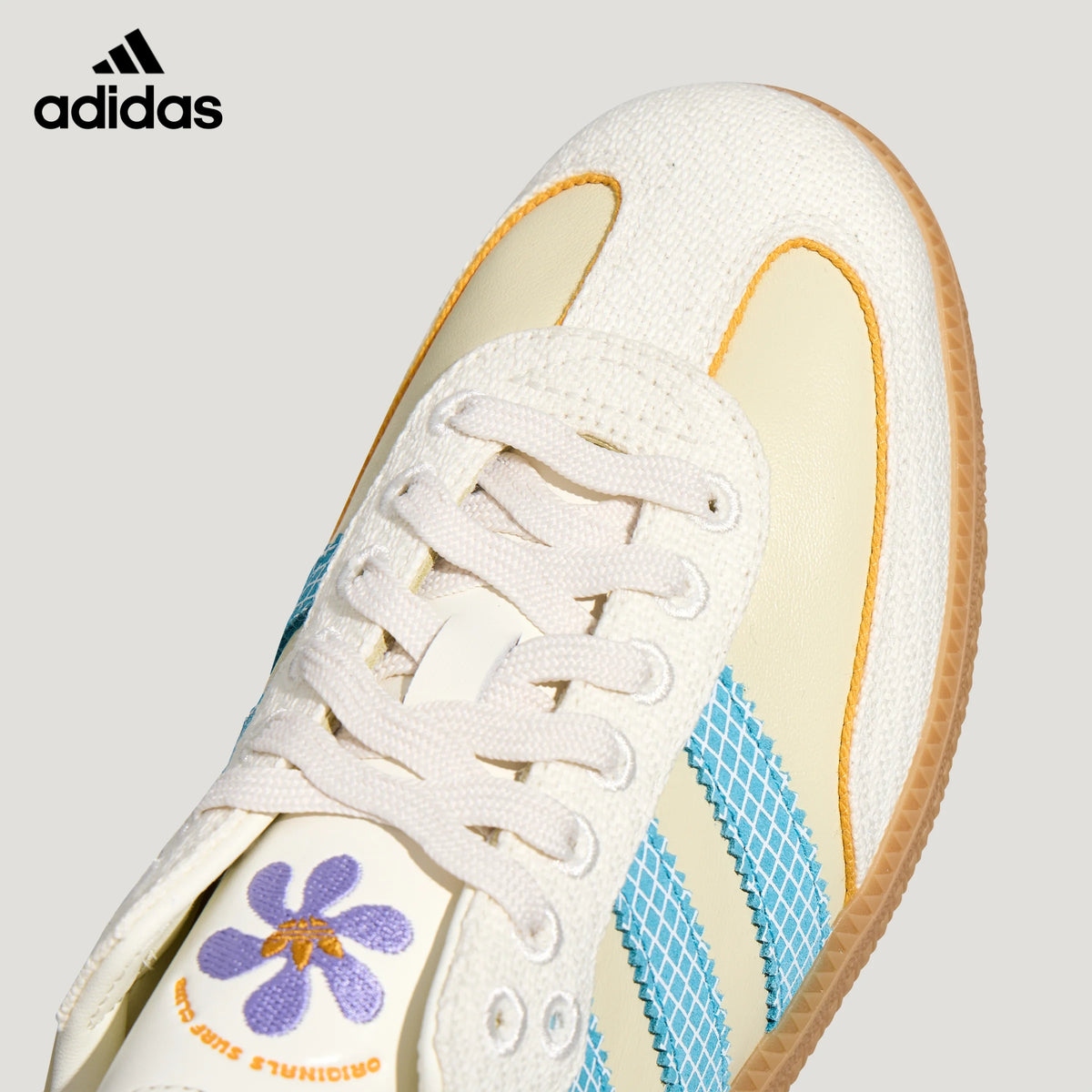 adidas Originals Samba OG Shoes "Sandy Beige / Semi Blue Burst / Off White"Classic sneakers，Adidas Women's Shoe Sale / Men's Shoe Sale
