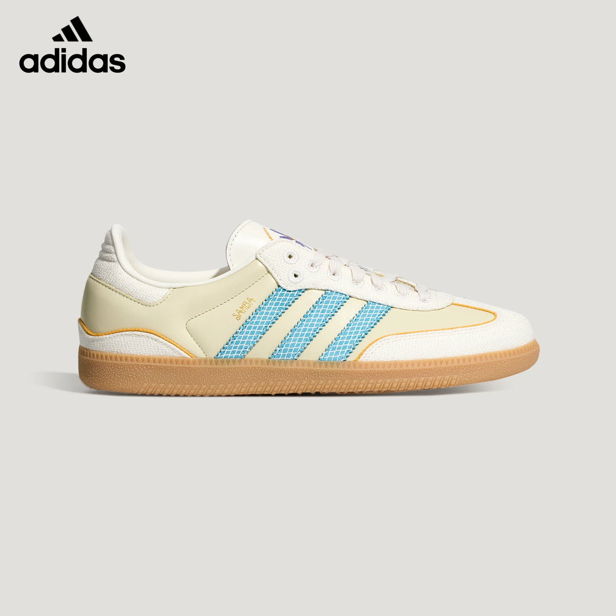 adidas Originals Samba OG Shoes "Sandy Beige / Semi Blue Burst / Off White"Classic sneakers，Adidas Women's Shoe Sale / Men's Shoe Sale