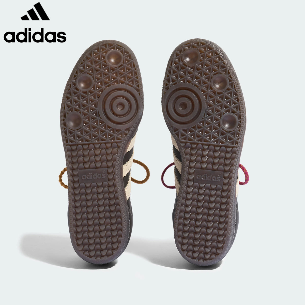 adidas Originals Samba Women's Sneakers – Dark Brown / Cream with Multicolor Laces