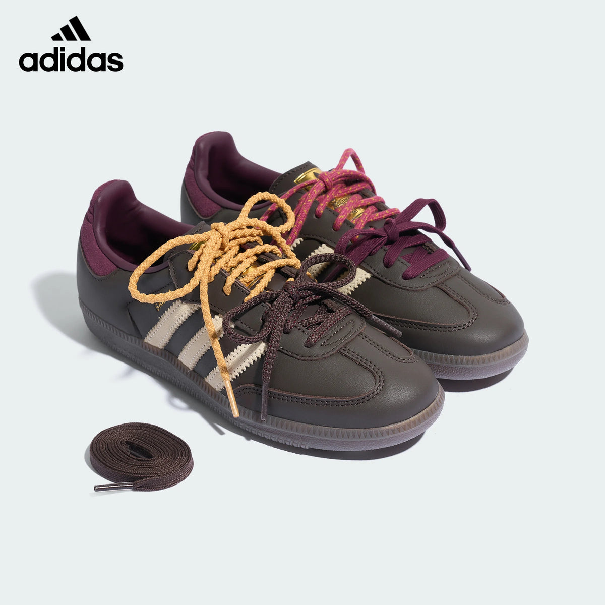 adidas Originals Samba OG Shoes "Brown / Warm Vanilla / Maroon"Classic sneakers，Adidas Women's Shoe Sale / Men's Shoe Sale