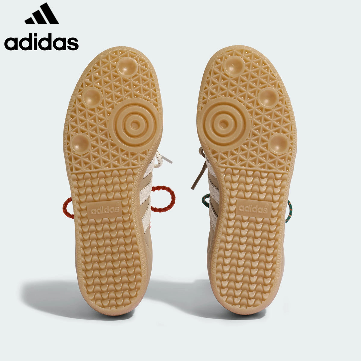 adidas Originals Samba Women's Sneakers – Light Beige / Cream with Multicolor Laces