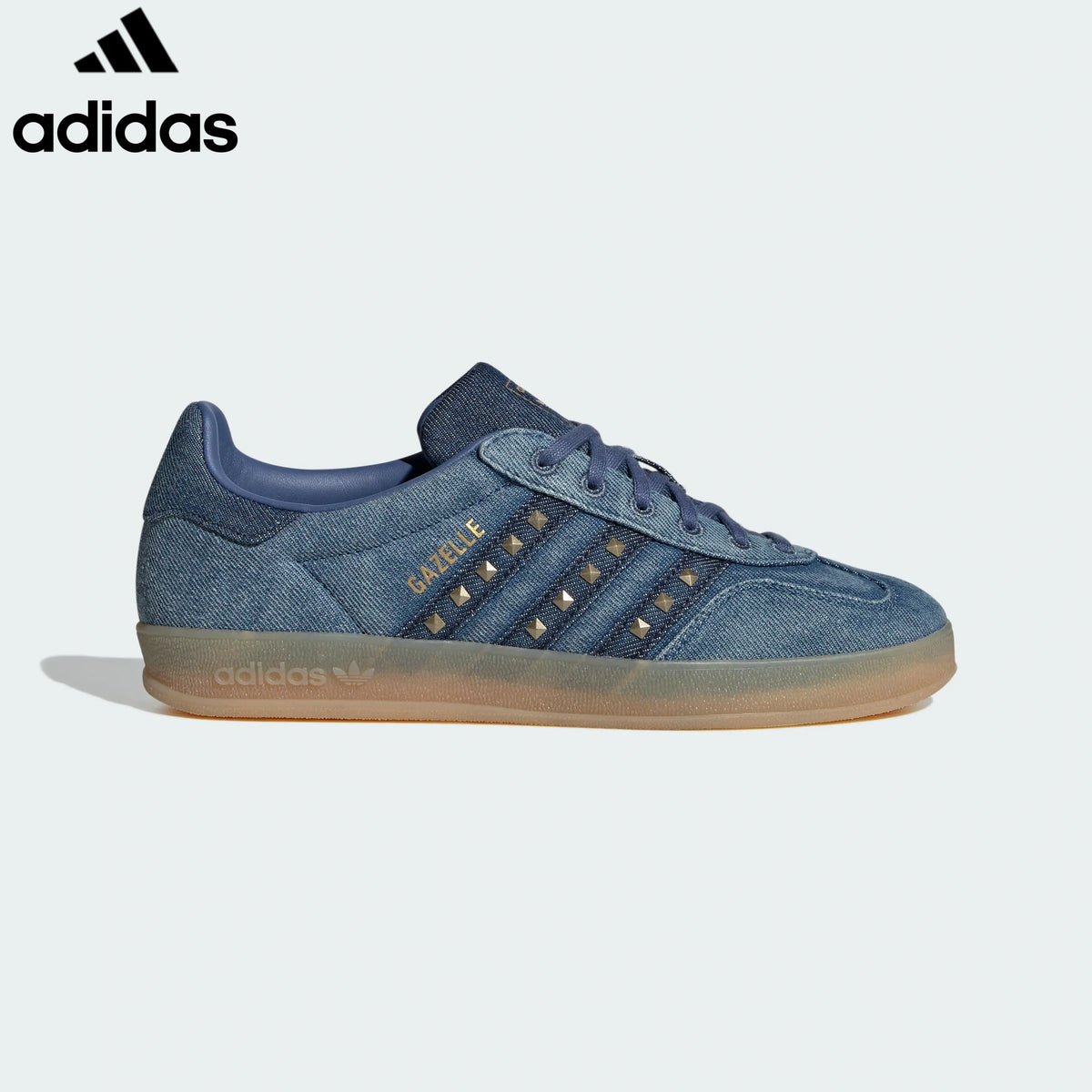 adidas Originals Gazelle Indoor Women's Sneakers – Denim Blue Studded / Gum Sole