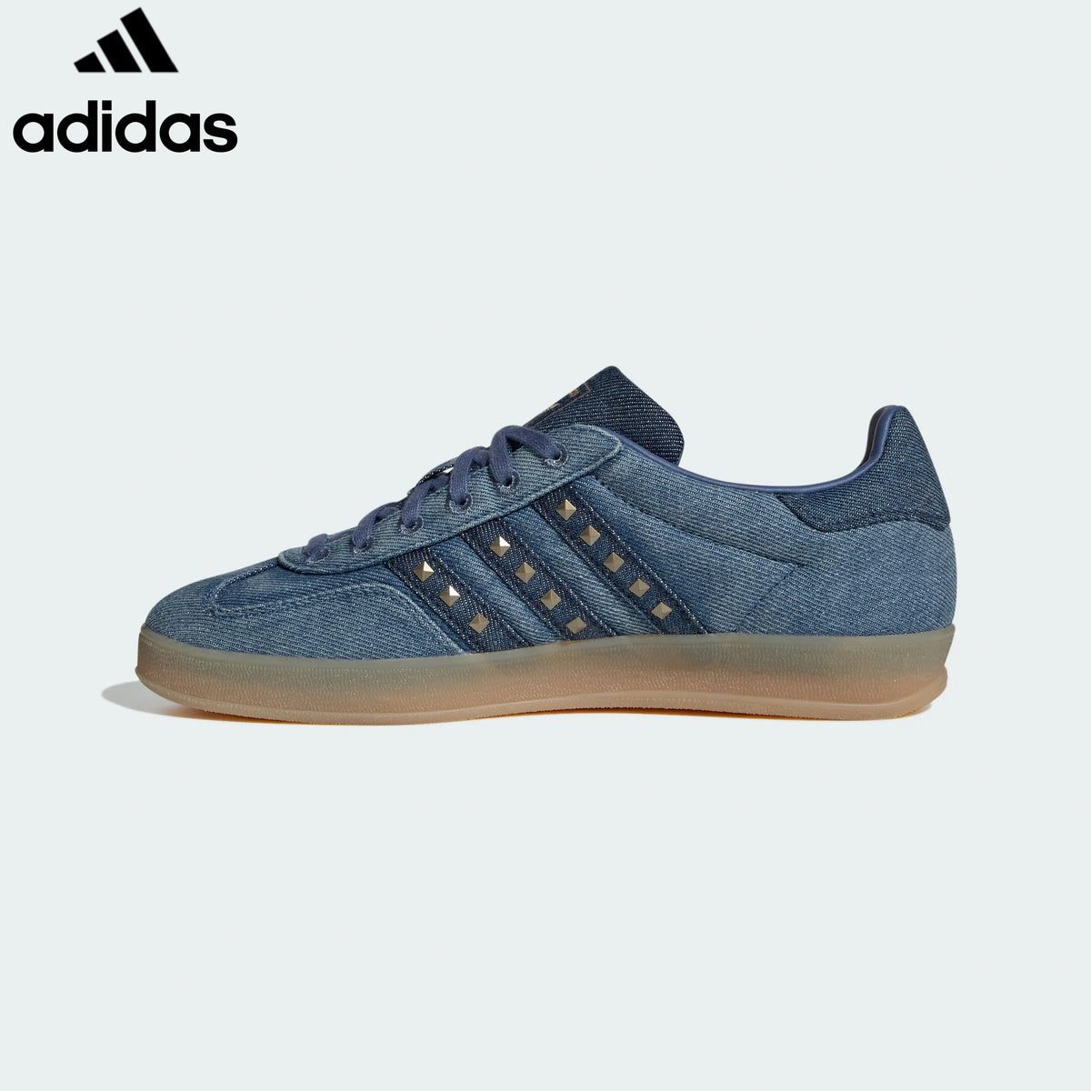 adidas Originals Gazelle Indoor Women's Sneakers – Denim Blue Studded / Gum Sole