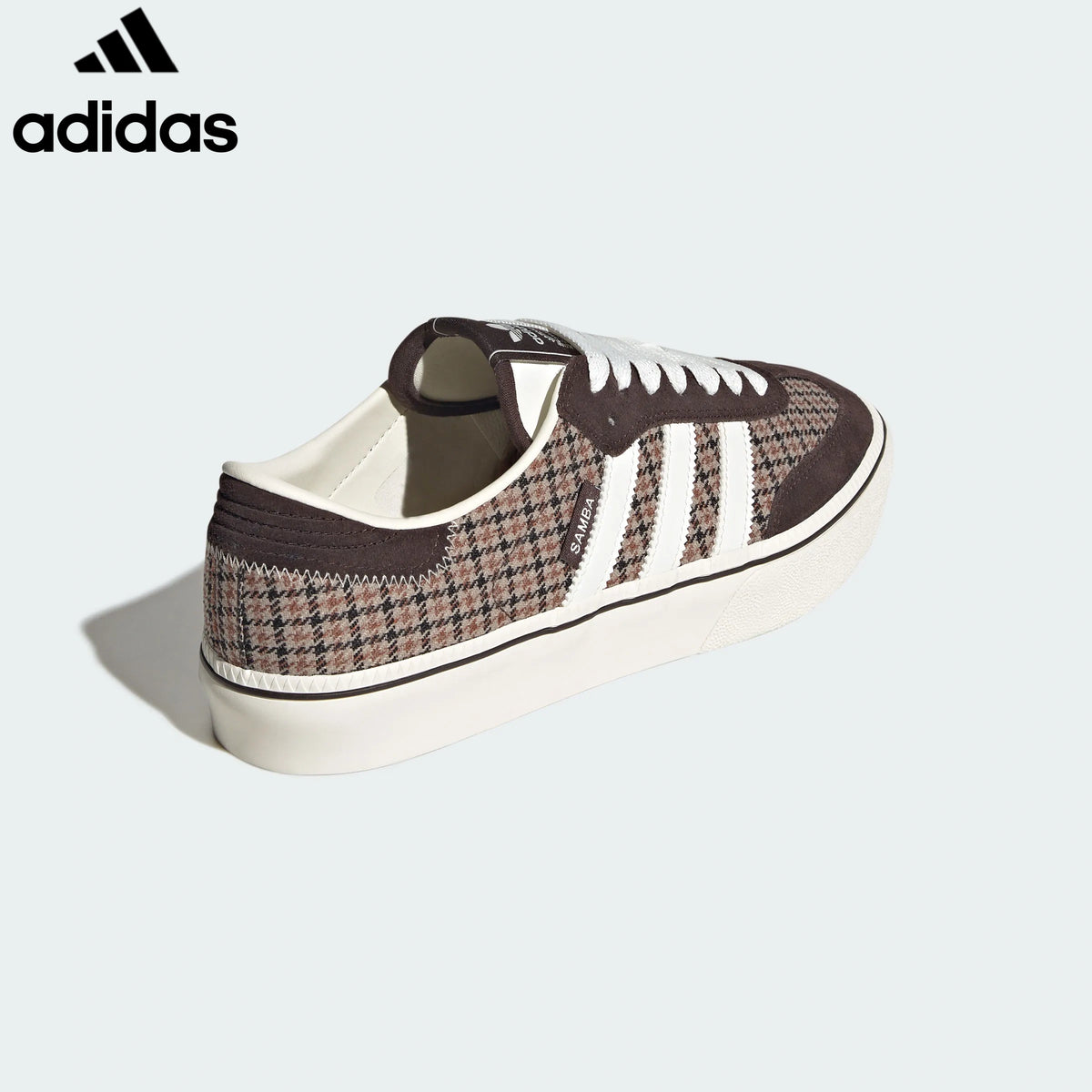 adidas Originals Samba Platform Women's Sneakers "Brown Houndstooth / Off White"