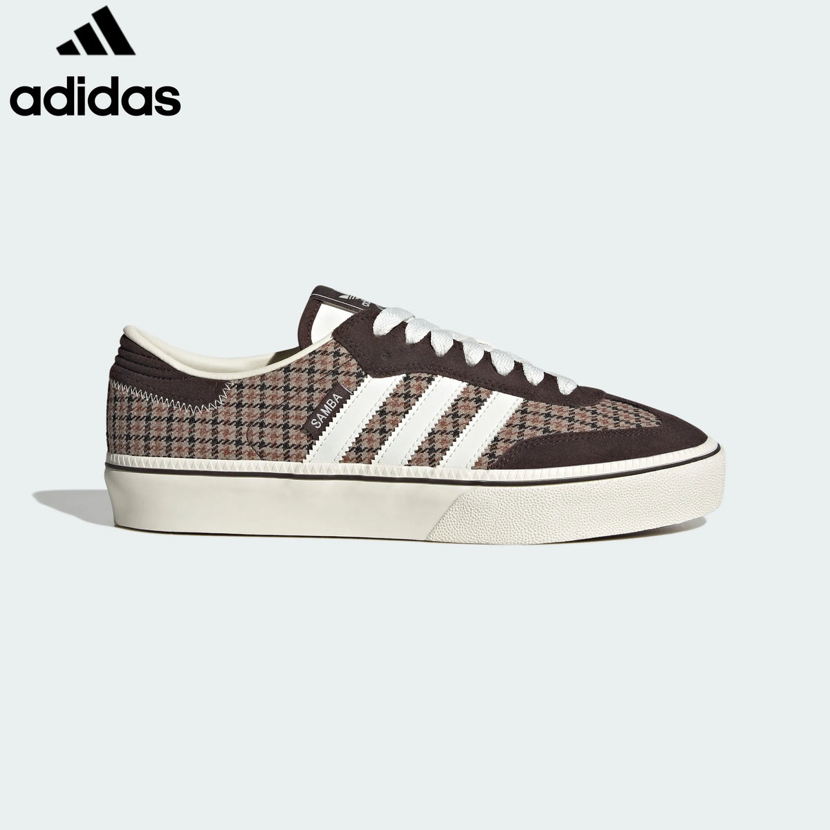 adidas Originals Samba Platform Women's Sneakers "Brown Houndstooth / Off White"