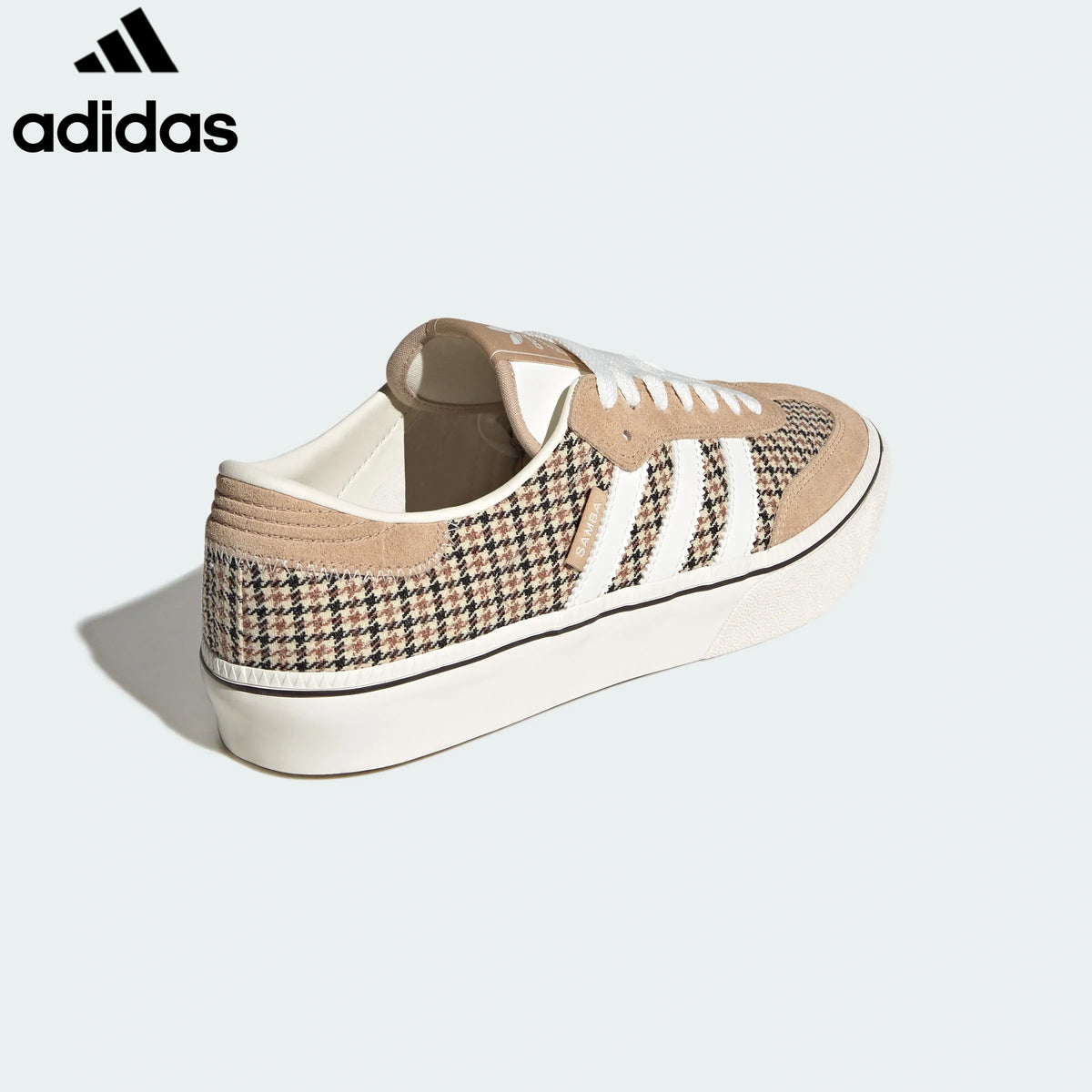 adidas Originals Samba Platform Women's Sneakers – Beige Houndstooth / Off White