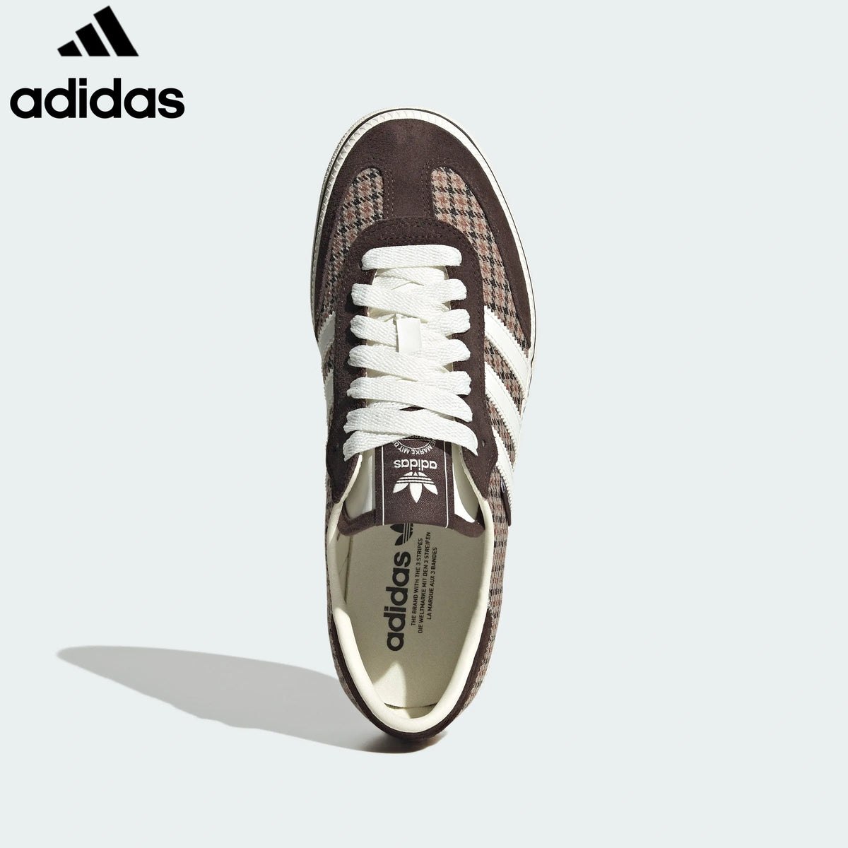 adidas Originals Samba Platform Women's Sneakers "Brown Houndstooth / Off White"