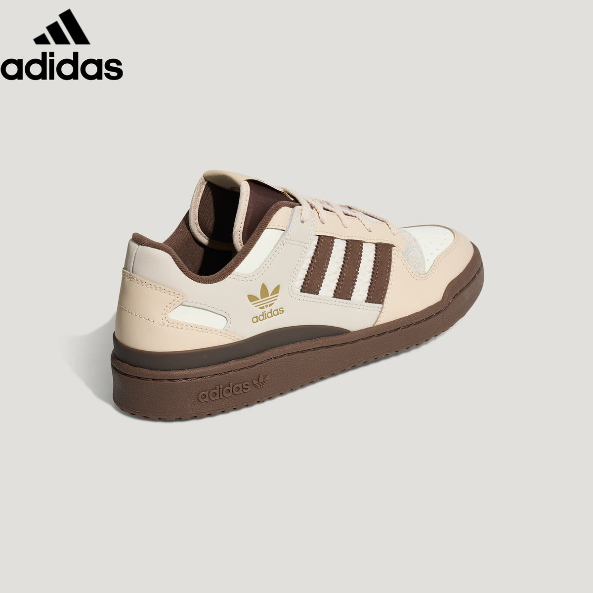adidas Originals Forum Low Men's Sneakers "Cream Beige Dark Brown Stripes"
