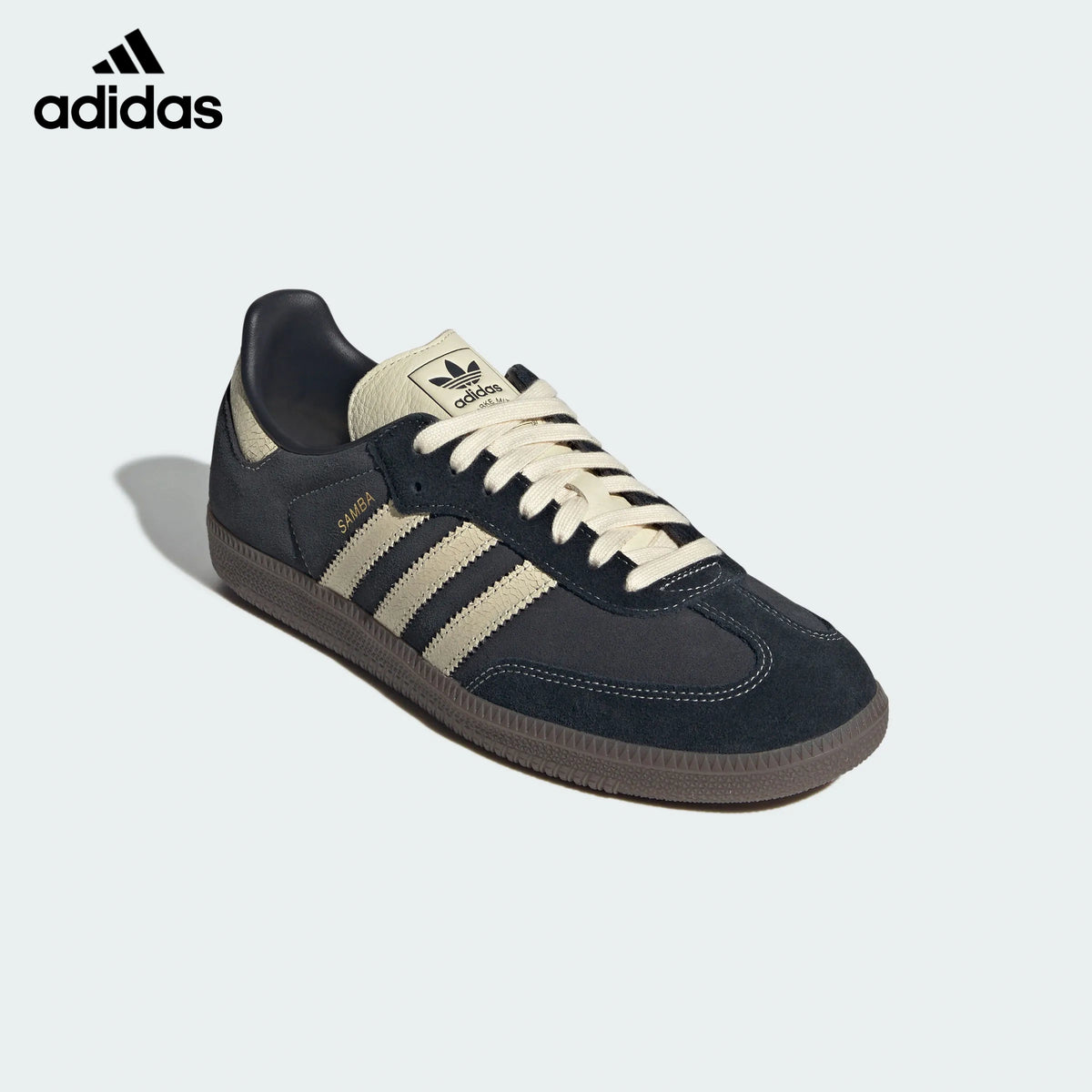 adidas Originals Samba OG Shoes "Core Black / Wonder White / Dark Brown Gum"Classic sneakers，Adidas Women's Shoe Sale / Men's Shoe Sale