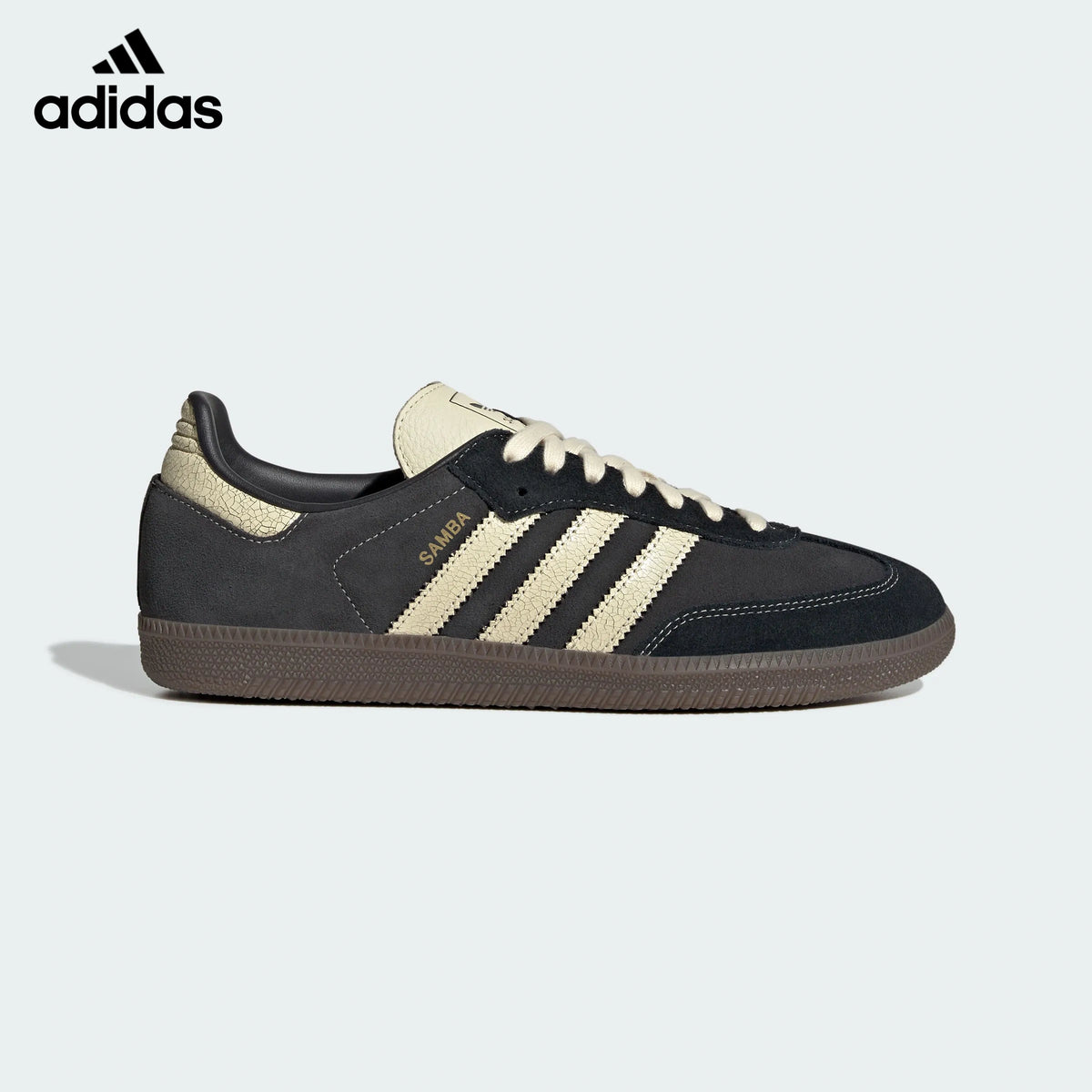 adidas Originals Samba OG Shoes "Core Black / Wonder White / Dark Brown Gum"Classic sneakers，Adidas Women's Shoe Sale / Men's Shoe Sale