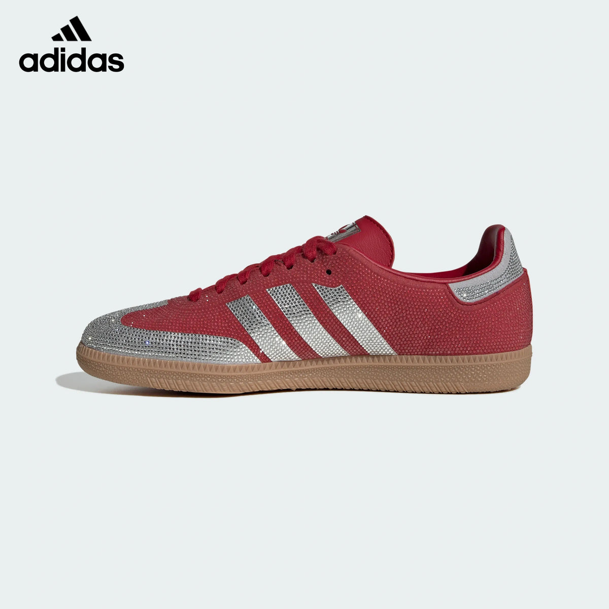 adidas Originals Samba OG Shoes "Better Scarlet / Silver Metallic / Gum"Classic sneakers，Adidas Women's Shoe Sale / Men's Shoe Sale