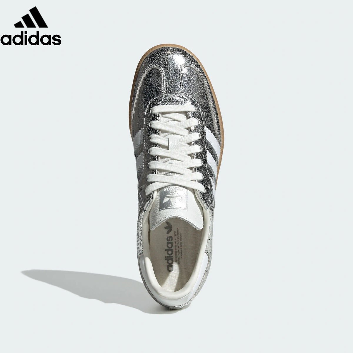 adidas Originals Samba OG Shoes "Matte Silver / Cloud White / Gum"Classic sneakers，Adidas Women's Shoe Sale / Men's Shoe Sale