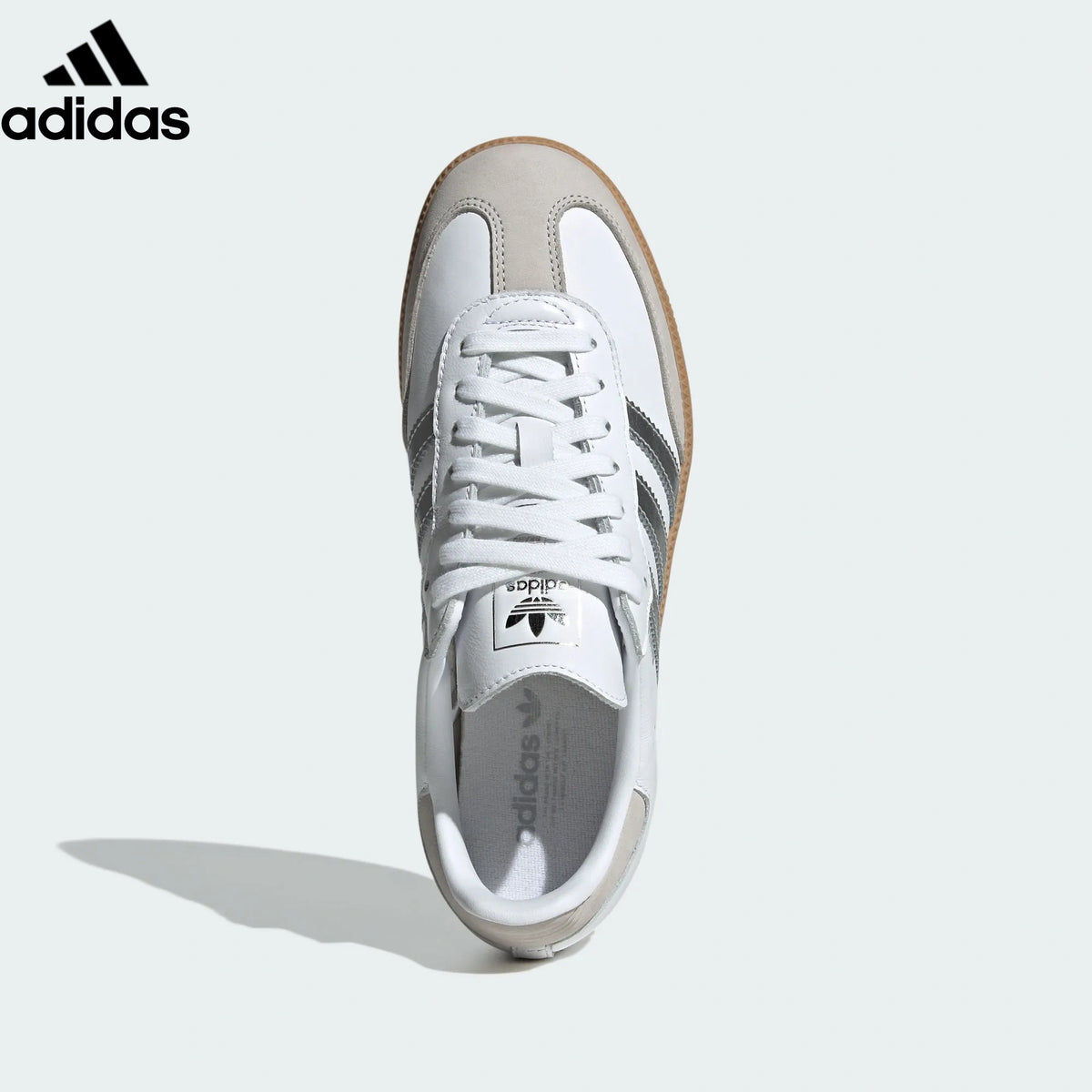 adidas Originals Samba OG W Shoes "Cloud White / Silver Metallic / Grey One / Gum"Classic sneakers，Adidas Women's Shoe Sale / Men's Shoe Sale