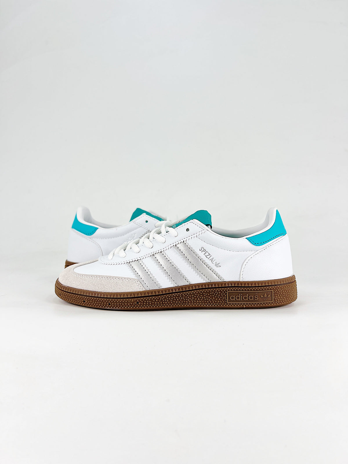 Adidas Handball Spezial AMG "White Turquoise Gum" Sneakers-Adidas Women's Shoe Sale / Men's Shoe Sale