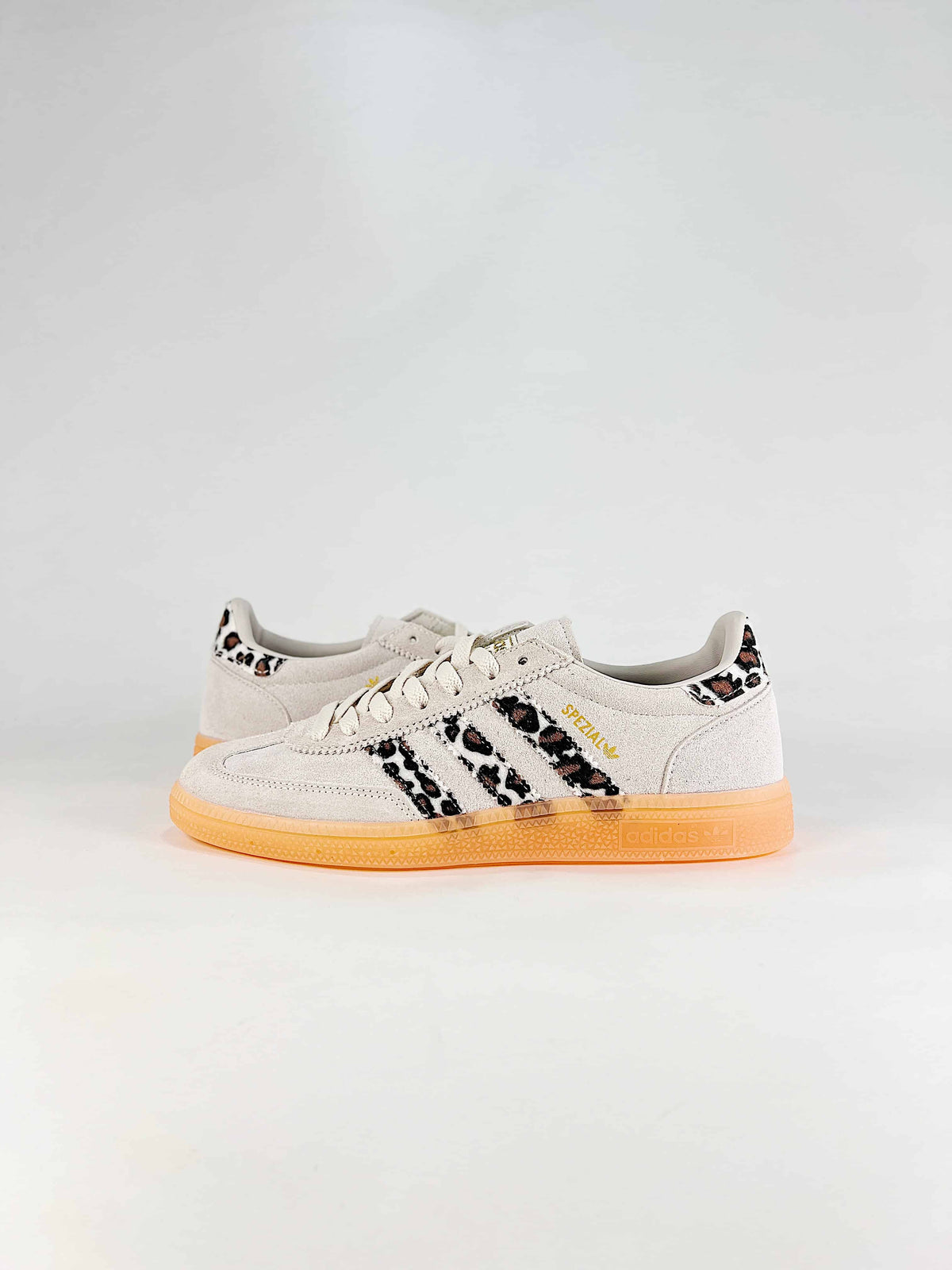 Adidas Handball Spezial "Off White Leopard Gum" Sneakers-Adidas Women's Shoe Sale / Men's Shoe Sale