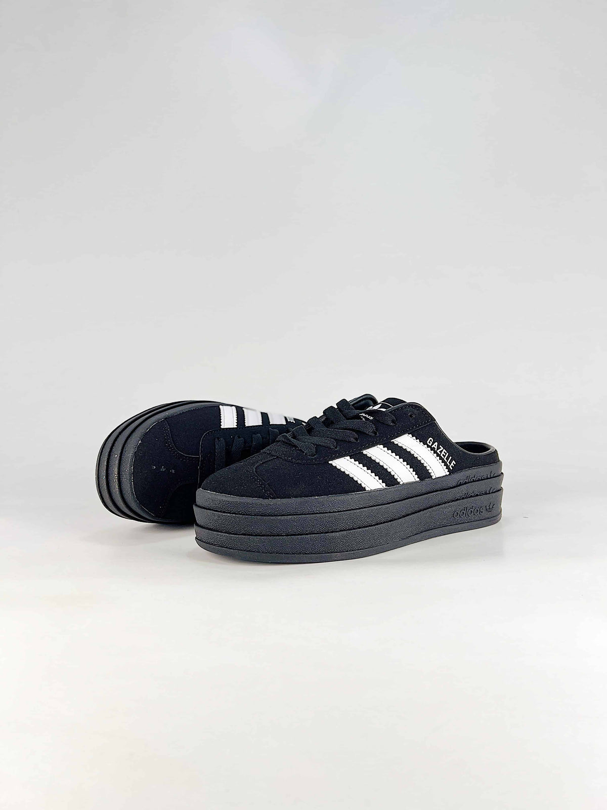 Adidas Gazelle Platform Mule "Black White"-Adidas Women's Shoe Sale / Men's Shoe Sale
