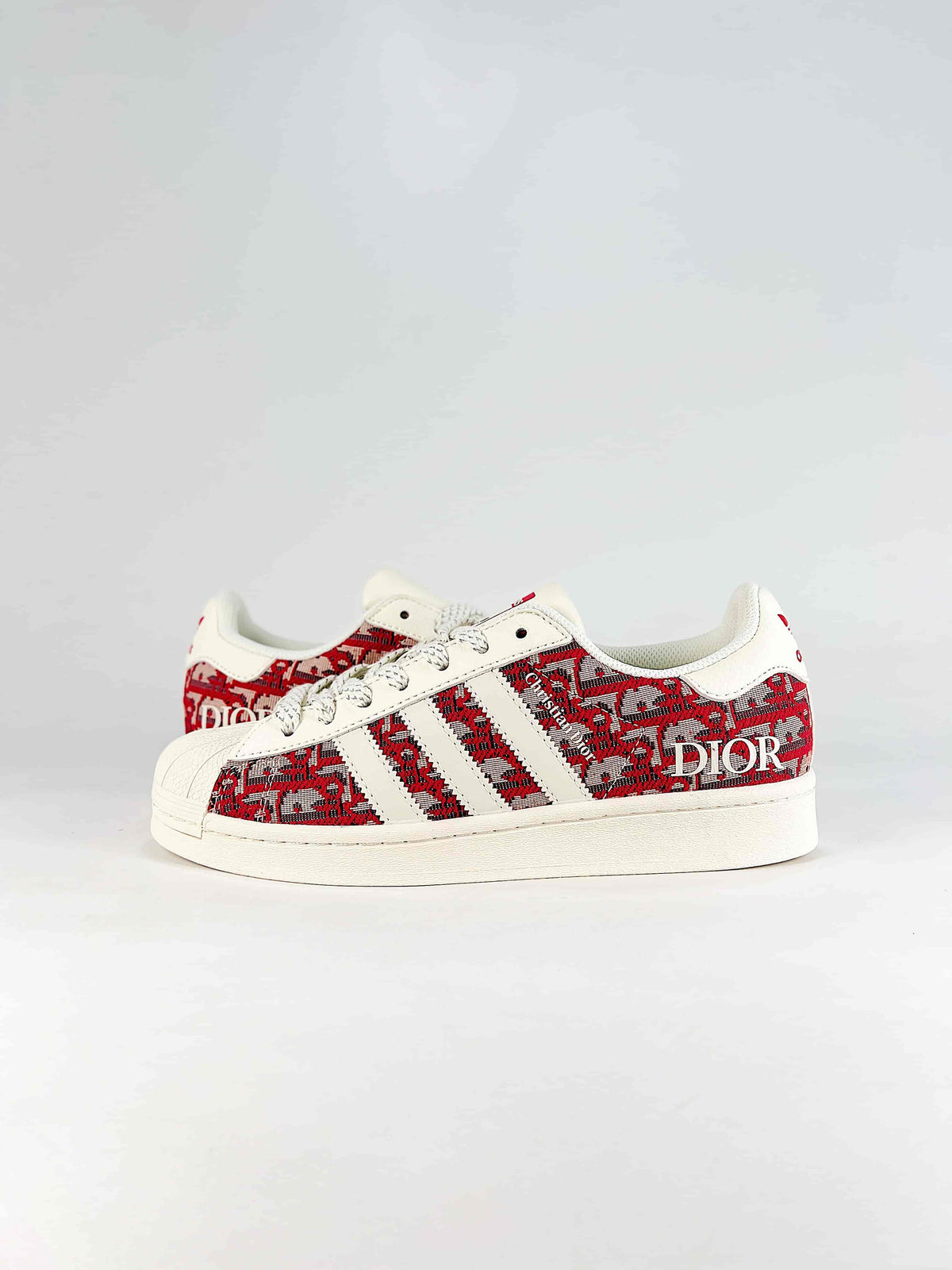 Adidas Superstar Dior Collab "Red White"-Adidas Women's Shoe Sale / Men's Shoe Sale