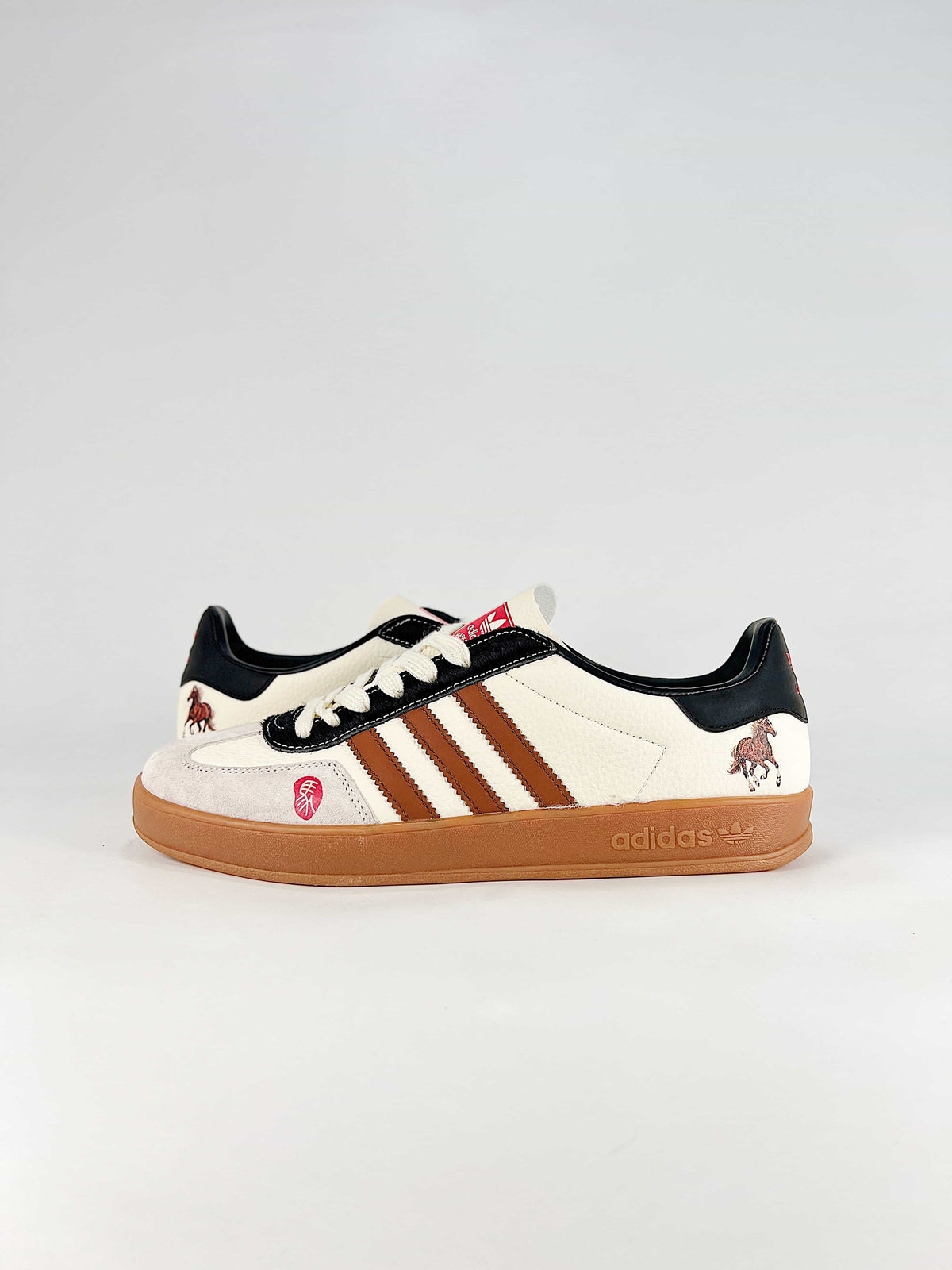 Adidas Gazelle Indoor Year of Horse "Cream White Brown"-Adidas Women's Shoe Sale / Men's Shoe Sale