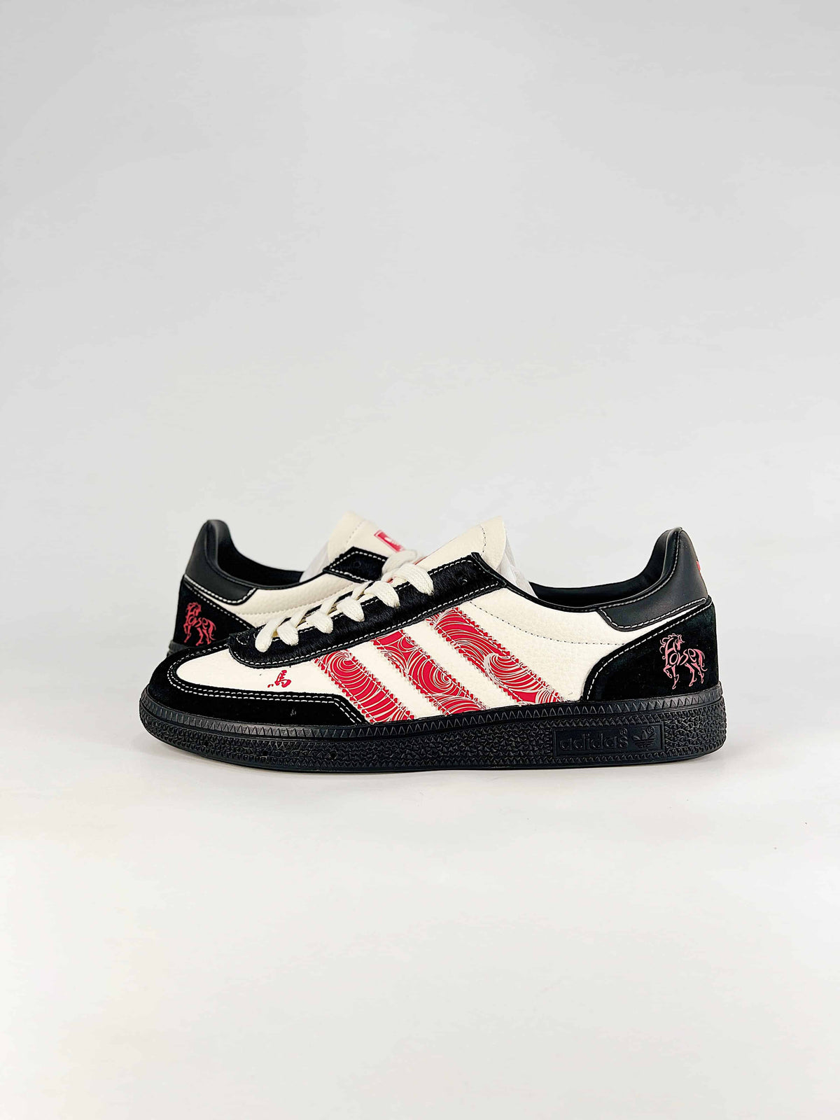 Adidas Originals Gazelle Indoor Year of the Horse "Black Off White Red"-Adidas Women's Shoe Sale / Men's Shoe Sale