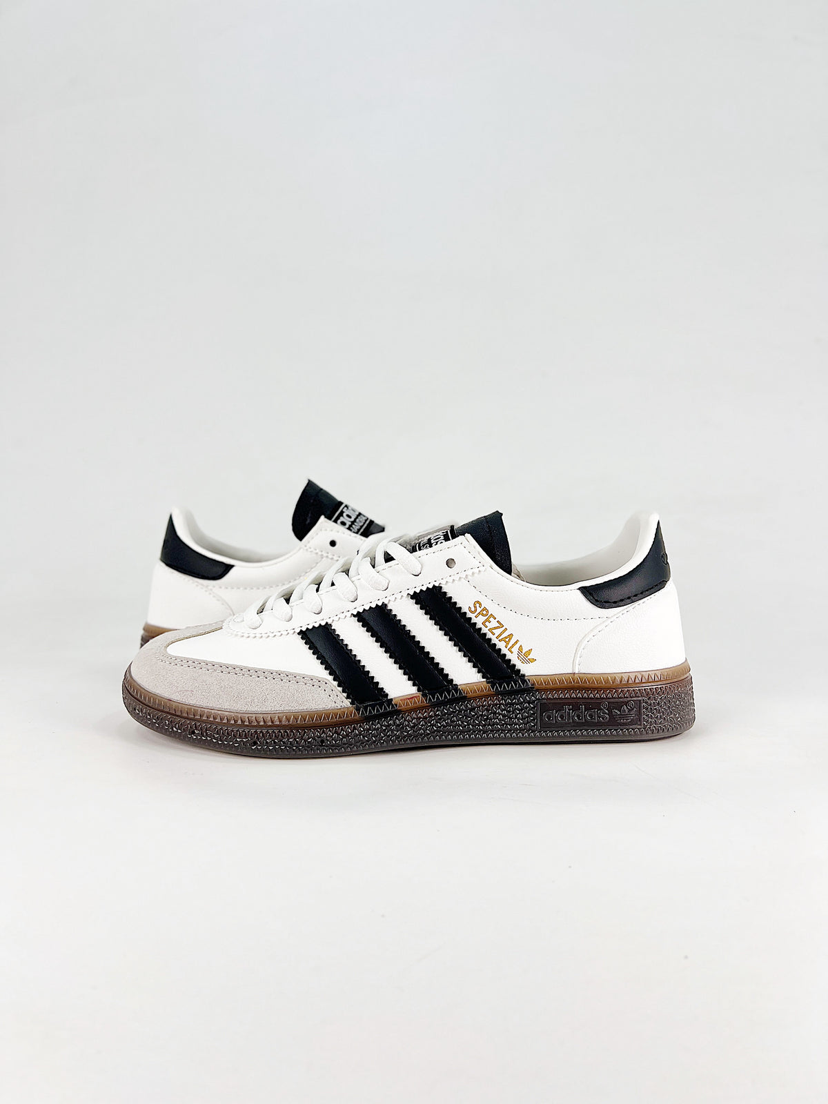 Adidas Handball Spezial Leather Sneakers "White Black"-Adidas Women's Shoe Sale / Men's Shoe Sale