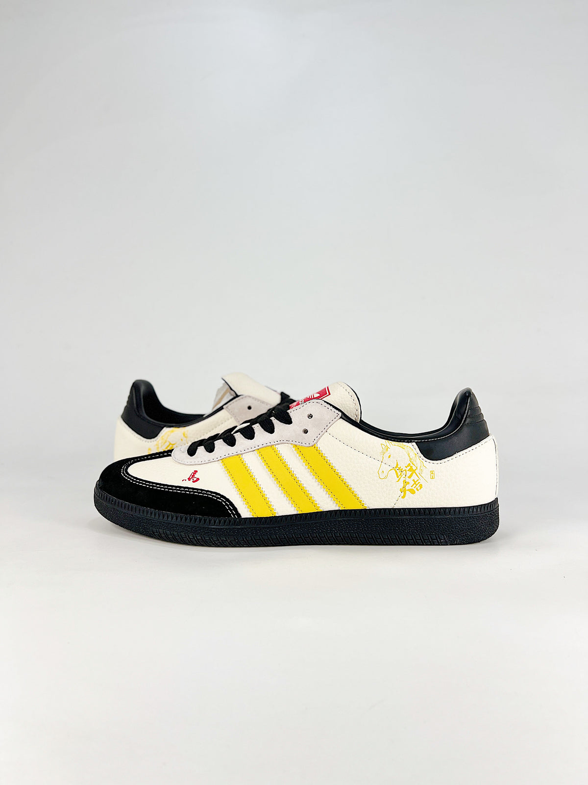 Adidas Samba Year of Horse "Cream White Black Yellow"-Adidas Women's Shoe Sale / Men's Shoe Sale